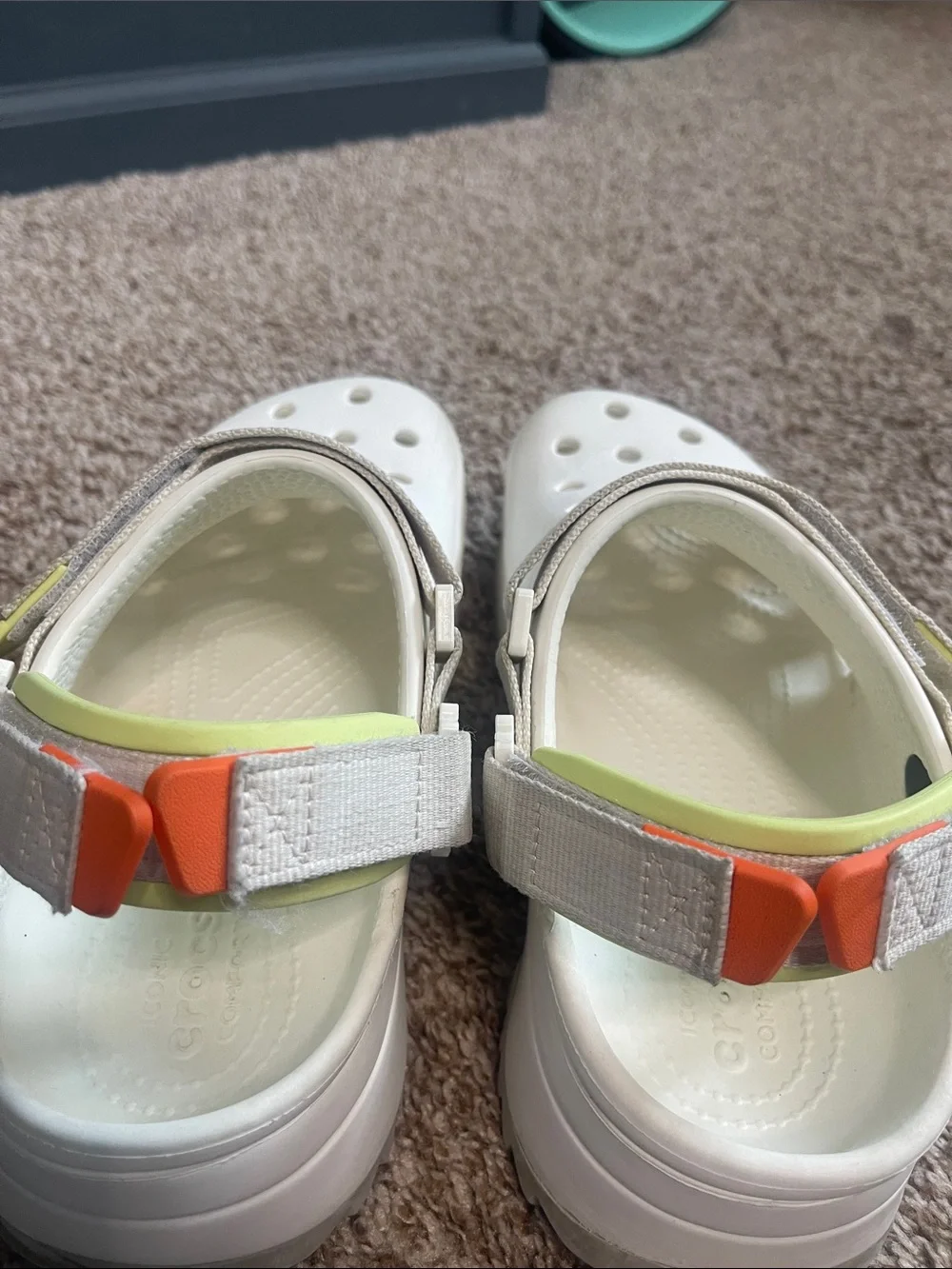 CROCS White Terrain Platform Clogs - Picture 4 of 6